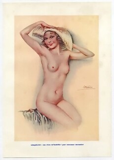 Suzanne Meunier 1930 Simplicité, Un rien m'habille, Nude