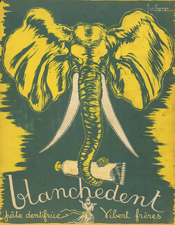 Blanchedent Vilbert Frères 1941 "Elephant" Georges Lepape