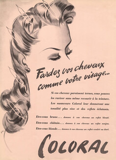 Coloral (Hair Care) 1939 Hairstyle, Dyes for hair, Libis