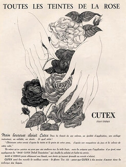 Cutex 1949 Nail Polish, Flower, Hand, Georges Lepape