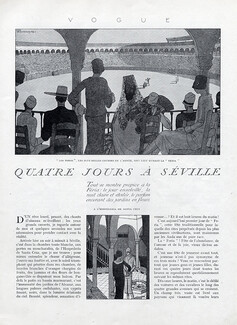 Quatre Jours à Séville, 1926 - Pierre Mourgue Los Toros Feria, Maria de Tovar, Caseta Sevillana, Las Torres de Sanchezdalp..., 8 pages