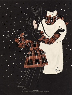 Nina Ricci 1947 René Gruau, Snowman