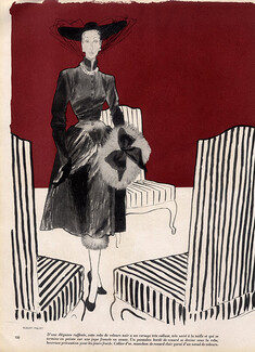 Robert Piguet 1946 Gruau Fashion Illustration