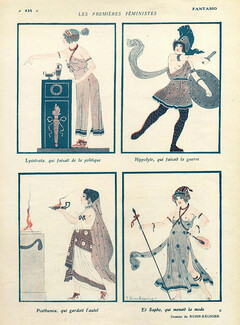 Kuhn Régnier 1919 Les Premières Féministes...Lysistrata, Hippolyte, Posthumia, Sapho, Féminist