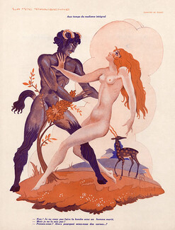 Nouail 1930 ''Au temps du nudisme intégral'' Faun Nudity Mythology
