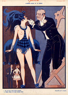 Fernand Couderc 1929 Music-Hall, Chorus Girl Topless