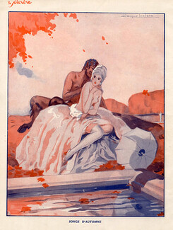 Julien Jacques Leclerc 1928 Topless, Faun, Lovers