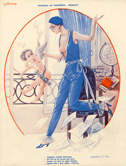 Georges Pavis 1930 Cupidon & Vénus