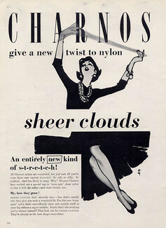 Charnos (Stockings) 1957 René Gruau