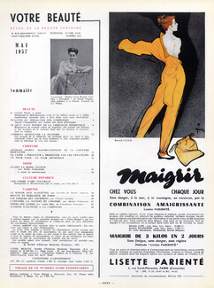 Lisette Parienté 1957 René Gruau, Amaigrissants Clothes