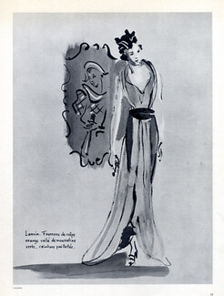 Jeanne Lanvin 1936 Evening Gown, Christian Berard