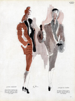 Jane Régny & Jacques Fath 1946 Clère