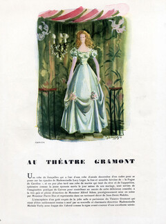 Carven 1945 Théâtre Costume "La fugue de Caroline"