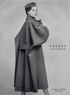 Hermès (Couture) 1953 Coat Fashion Photography