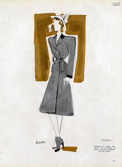 Hermès (Couture) 1946 Fitted coat, Reinoso