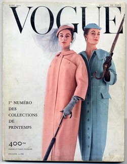 Vogue Paris 1954 March Spring Collections Jacques Fath Chanel