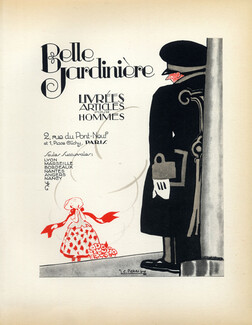 Belle Jardinière 1928 Lithograph PAN Paul Poiret, Bellaigue, Bellhop
