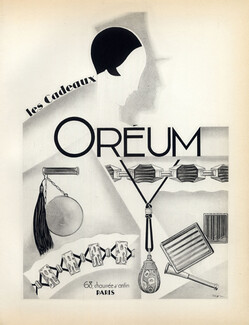 Oreum (Jewels) 1928 Art Deco Style, Lithograph PAN Paul Poiret, Yan Bernard Dyl