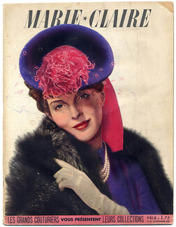 Marie Claire 1938 N°82 Haute Couture Collections Chanel, Schiaparelli