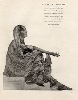 Ida Rubinstein 1917 Theatre Costume "Phedre" Photo Harry B. Lachman