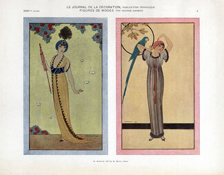 George Barbier 1912 Fashion Illustration, Art Deco Style