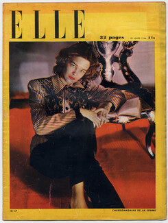ELLE (Belgique) N°17 du 21 Mars 1946 Paquin Danielle Darrieux Michèle Morgan