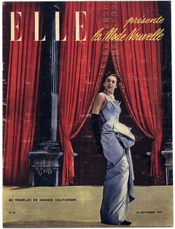 ELLE N°97 du 25 Septembre 1947 Collections Les Coups de Théâtre de Christian Dior, 24 pages