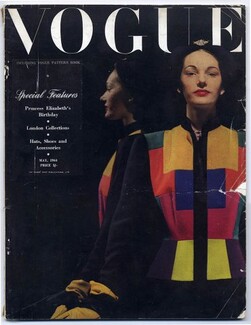 British Vogue May 1944 Princess Elizabeth's Birthday, London Collections, Hats Shoes & Accessories, Roger Descombes