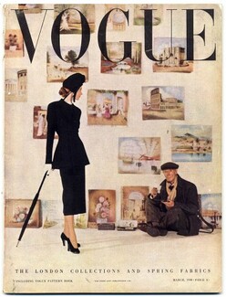 British Vogue March 1948 The London Collections and Spring Fabrics Norman Parkinson