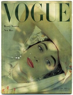 British Vogue August 1948 Beauty Number, New Hats, Norman Parkinson, Cecil Beaton