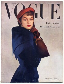 British Vogue October 1948 Paris Fashions, Shoes and Accessories, 116 pages