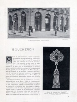 Boucheron, 1923 - Place Vendôme, Shop Window, Oriental Pendant, Bracelet, Brooch Fibule, 3 pages