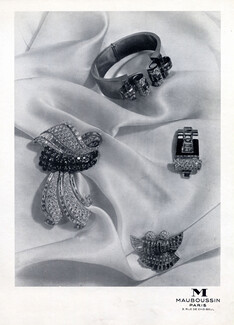 Mauboussin 1938 Bracelet, Clips Art Deco