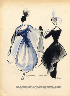Marcelle Dormoy & Mad Carpentier 1948 Evening Dresses