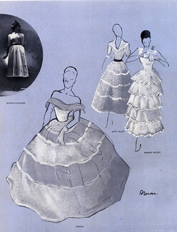 Carven & Robert Piguet & Anny Blatt 1947 Simone Brousse