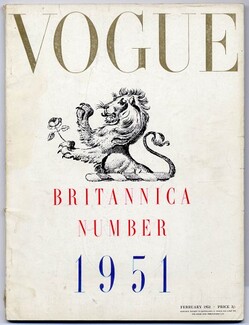 British Vogue February 1951 Brittanica Number John Ward Cecil Beaton Irving Penn