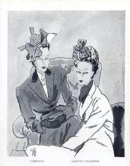 Janette Colombier & Gabrielle 1946 Pierre Louchel