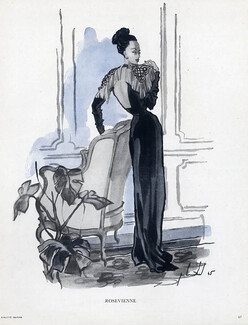 Rosevienne 1945 Evening Gown, Pierre Louchel