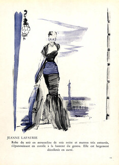 Jeanne Lafaurie 1948 Demachy Evening Gown