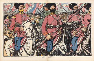 Caran d'Ache 1902 Emile le Bienvenu, Cossacks Military, Russian Soldier Horse