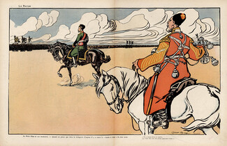 Carand' Ache 1902 la Revue, The Parade, Cossacks Russian Soldier Horse