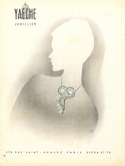 Yaèche (Jewels) 1949 Necklace, Chas Boré