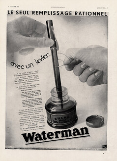 Waterman 1931 Remplissage rationnel
