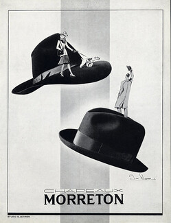 Morreton (Men's Hats) 1941 Jean Desnos, Photo Boiron