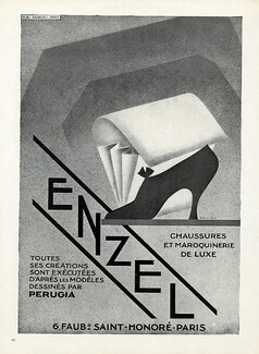 Perugia 1928 Enzel Shoes, Art Deco Style