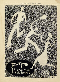 Fleet Foot (Tennis Shoes) 1930 Tennis Players by Jack Robert