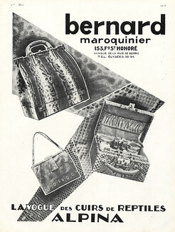 Alpina & Bernard (Luggage) 1930 Reptiles Leathers, Handbag