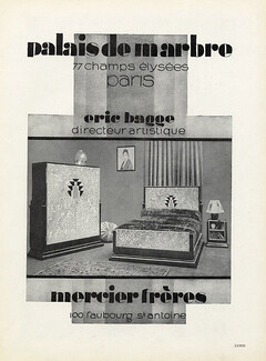 Mercier Frères 1927 Palais de Marbre, Eric Bagge, Decorative Arts