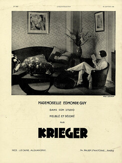 Krieger 1930 Mlle Edmonde Guy, Studio