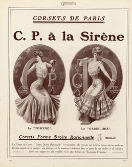 C.P. à la Sirène (Corsetmaker) 1907 Corsets Phryné, Griselidis